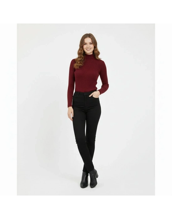 Tam Boğazlı Fitilli Likrali Koşkorse Badi - Bordo