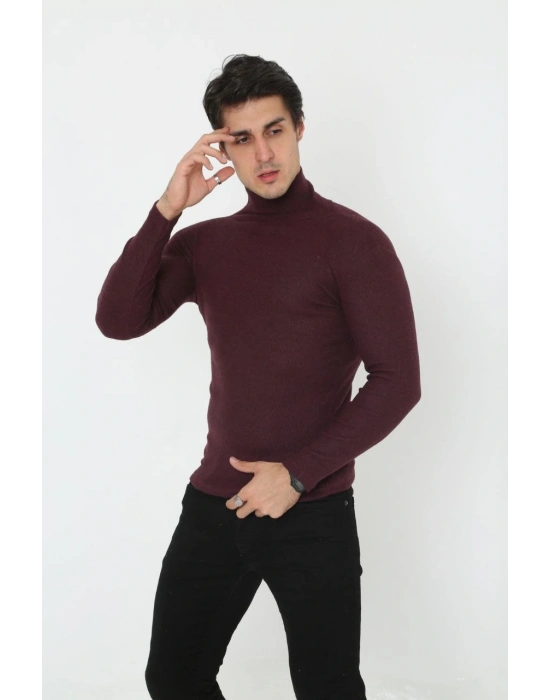 Tam Boğazlı Fitilli Likrali Koşkorse Badi - Bordo