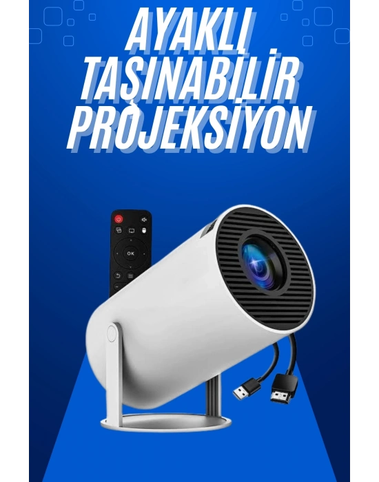 ÇOK SATAN Taşınabilir Projeksiyon Ayaklı Projektör Android Uyumlu HDMI Girişli