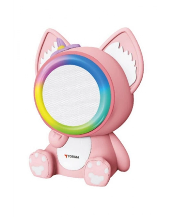 ÇOK SATAN Taşınabilir Rgb Işılı Sevimli Figürlü Mikrofonlu Karaoke Bluetooth Hoparlör
