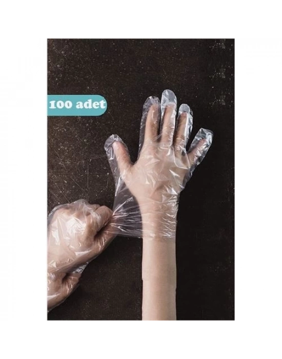 Tek Kullanımlık Şeffaf Eldiven 100 Adet 717561