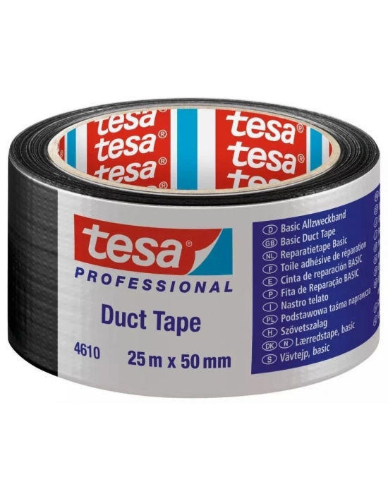 ® Tesa 4610 Duck Bantı Siyah 50 mm 25 Metre