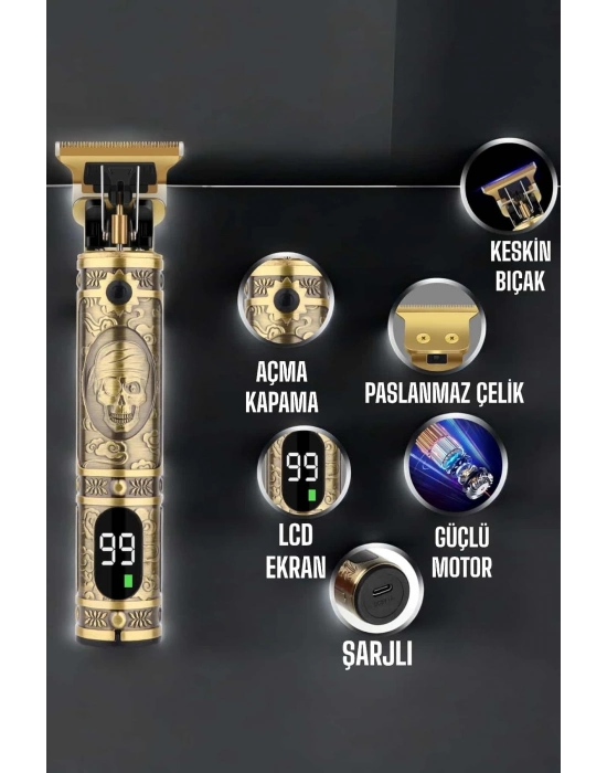 ÇOK SATAN Tıraş Makinesi Çizik Tıraş Paslanmaz Çelik Uzun Ömürlü Şarjlı