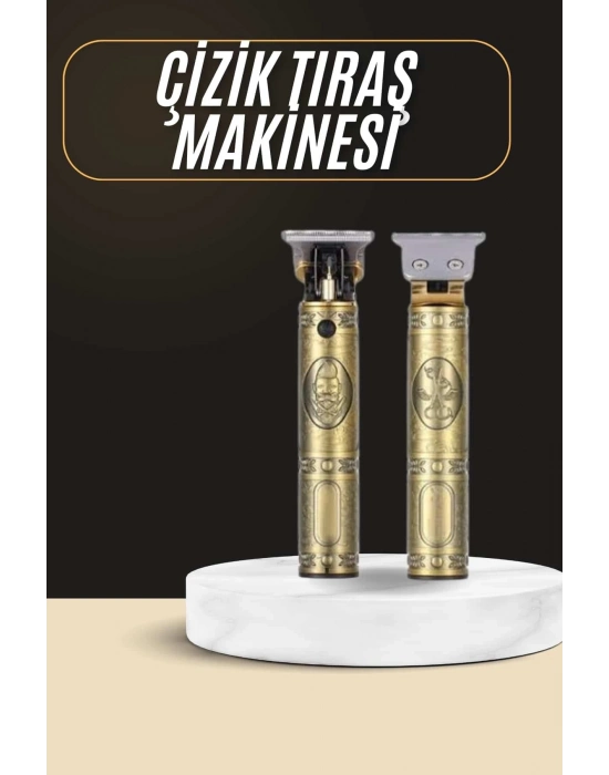 ÇOK SATAN Tıraş Makinesi Şarjlı Çizik Tıraş Paslanmaz Çelik Bıçaklı 4 Taraklı