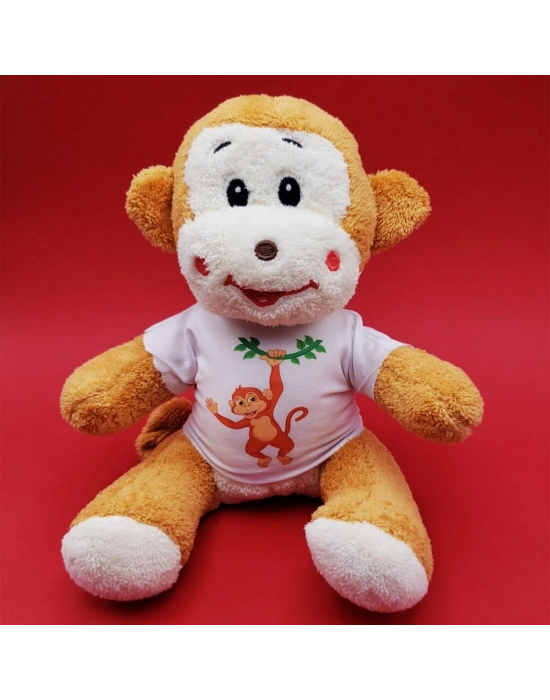 ÇOK SATAN Tişörtlü Sevimli Peluş Maymun
