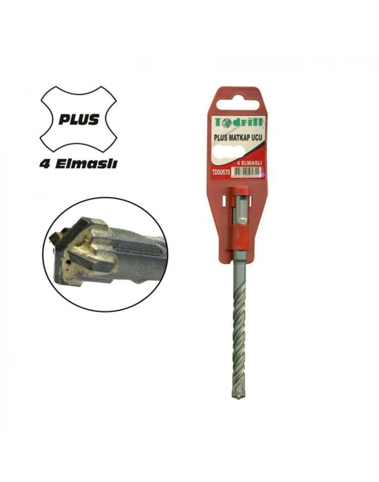® Todrill TD50629 24X460 Sds Plus 4 Elmaslı Matkap Ucu