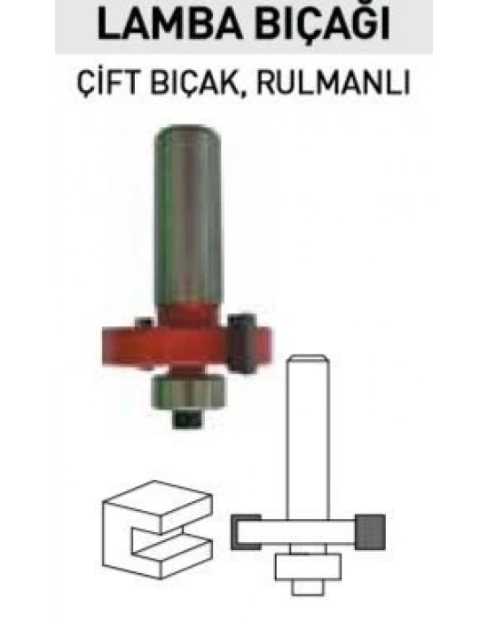 ® Topshop 14446 Çift Bıçak Rulmanlı Freze Lamba Bıçağı 4X12 mm