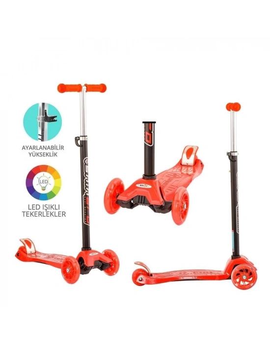 ÇOK SATAN Torutoys Kırmızı Twist Işıklı Scooter Kırmızı