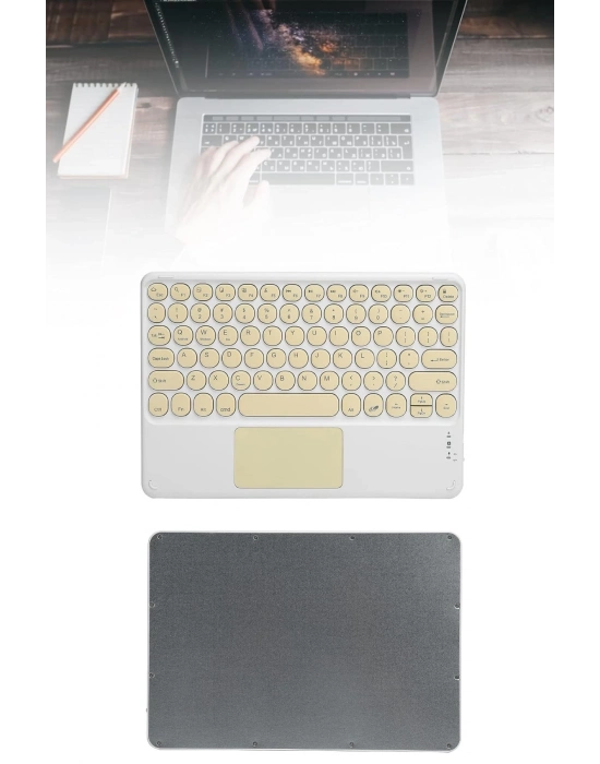 ÇOK SATAN Touchpad Tüm Cihazlara Uyumlu Bluetooth Klavye Touchpad Slim Kablosuz Wifi Q Klavye