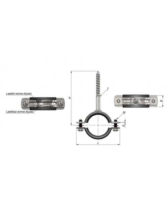 ® Trifonlu Boru Kelepçesi 2 1/2