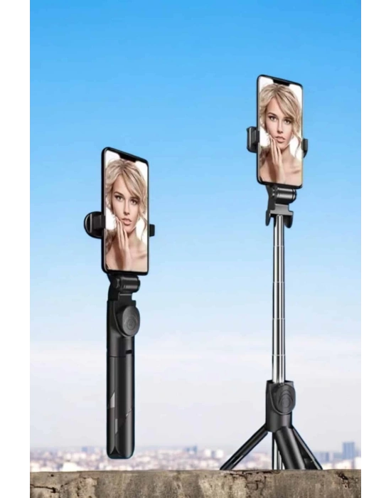 ÇOK SATAN Tripod Kablosuz Bluetooth Bağlantılı Selfie Çubuğu 360 Derece Dönebilen