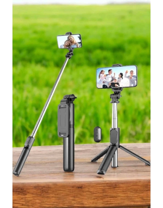 ÇOK SATAN Tripod Kablosuz Bluetooth Bağlantılı Selfie Çubuğu 360 Derece Dönebilen