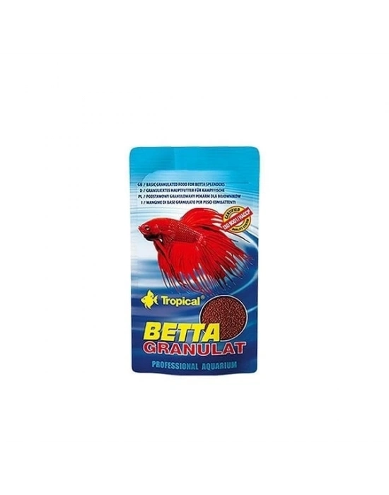 ÇOK SATAN Tropical Betta Granulat Betta Balıkları için Granül Balık Yemi 10 Gr
