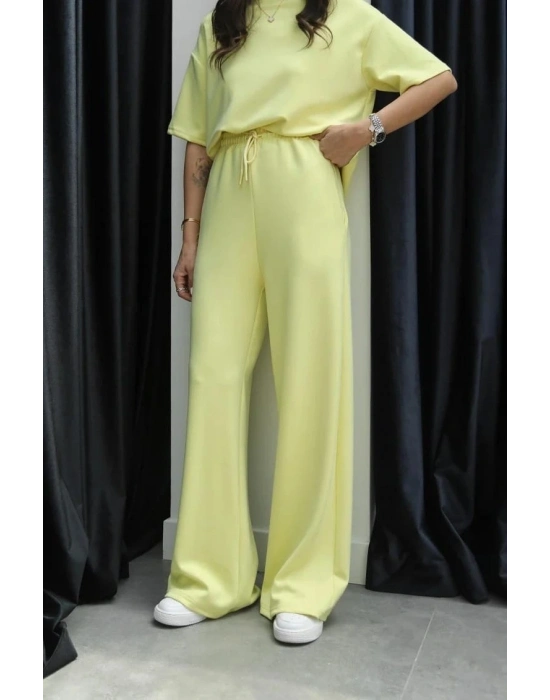 Tshirt alt üst modal takım sarı