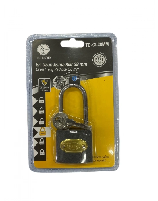 ® Tudor 38 mm Uzun Gri Asma Kilit