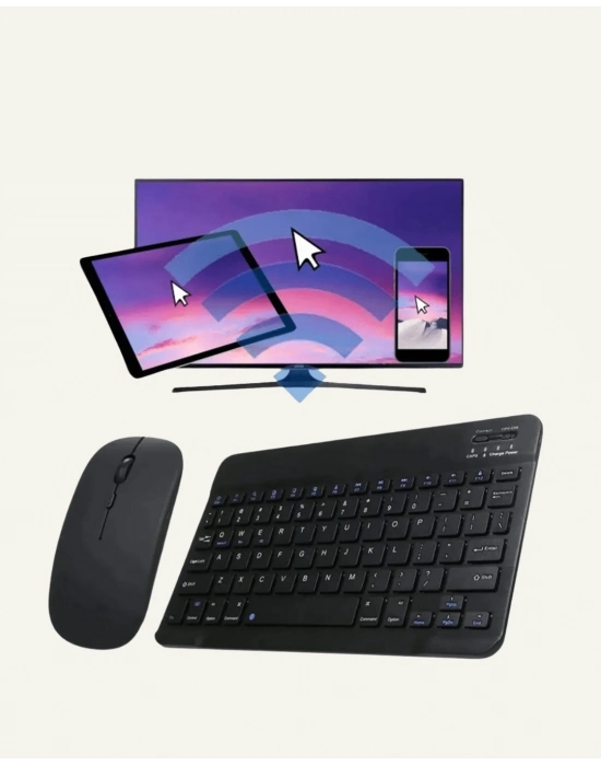 ÇOK SATAN Türkçe Q Klavye Düzenli RGB Kablosuz Klavye Mouse Set