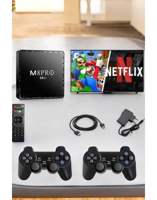 ÇOK SATAN TV Box Çift Oyun Kollu 10000 Oyunlu Atari