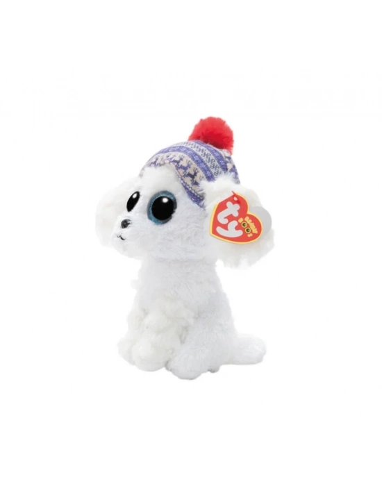 ÇOK SATAN Ty Beanie Boos Bereli Beyaz Peluş Köpek Sleighbell 18 cm