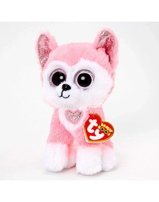 ÇOK SATAN Ty Beanie Boos Peluş Köpek Pembe Husky Hunk 15 cm