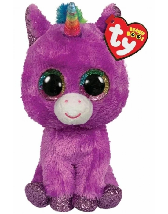 ÇOK SATAN Ty Beanie Boos Peluş Mor Unicorn 15 cm