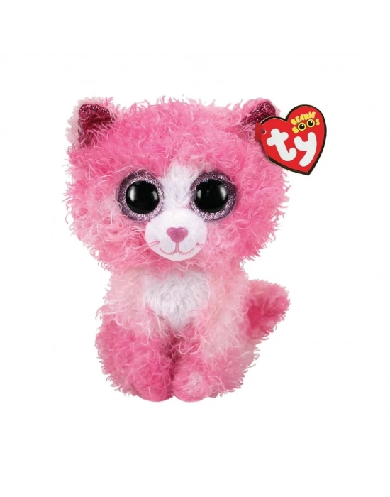 ÇOK SATAN Ty Beanie Boos Peluş Pembe Kırpık Kedi Reagan 15 cm