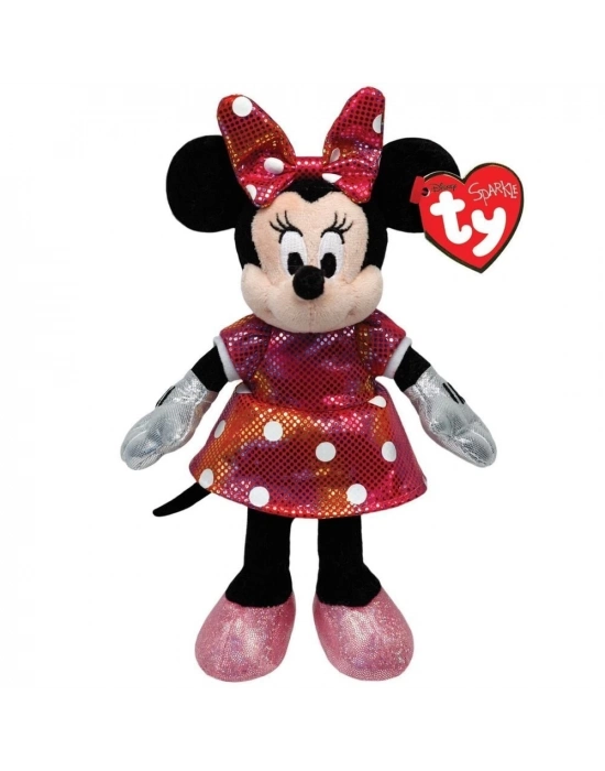 ÇOK SATAN TY Sparkle Sesli Peluş Minnie Mouse Rainbow 21 cm