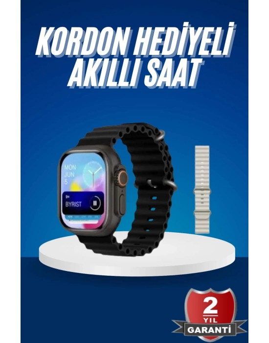 ÇOK SATAN Ultra Akıllı Saat 49 Mm Çift Kordonlu Arama Cevaplama Bluetooth Bağlantılı