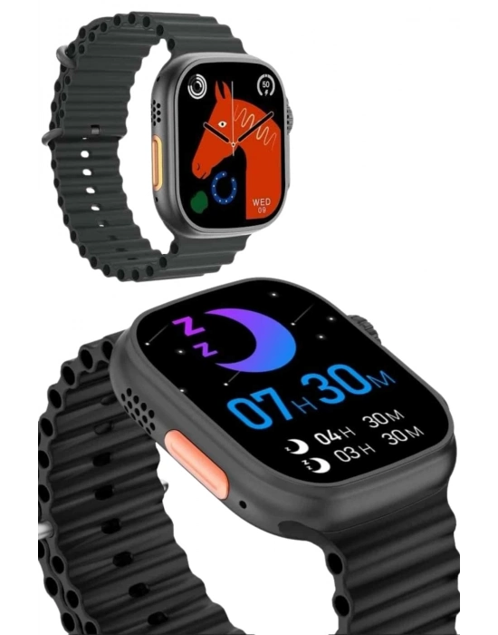 ÇOK SATAN Ultra Akıllı Saat 49 Mm Çift Kordonlu Arama Cevaplama Bluetooth Bağlantılı
