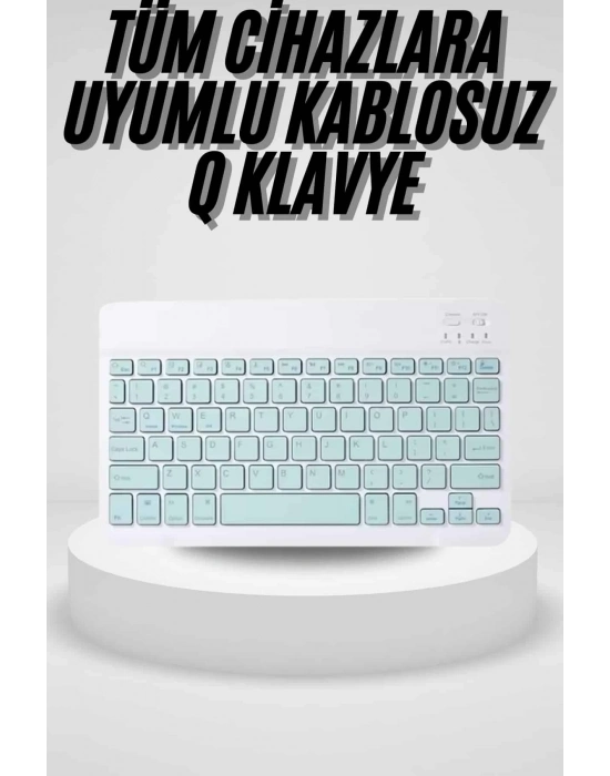 ÇOK SATAN Uyumlu Kablosuz Bluetooth Şarj Edilebilir Mini Q Klavye