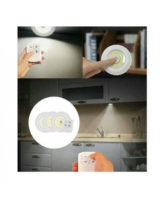 ÇOK SATAN Uzaktan Kumandalı Yapışkanlı Led Spot Lamba Wt-364