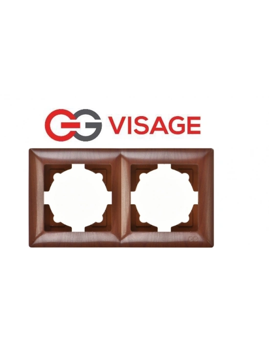 ÇOK SATAN Visage Amazon Ceviz 2 Li Çerçeve - Priz ve Anahtar İçin Uyumlu Çerçeve