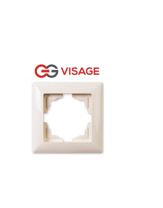 ÇOK SATAN Visage Krem Tekli Çerçeve - Priz ve Anahtar İçin Uyumlu Çerçeve