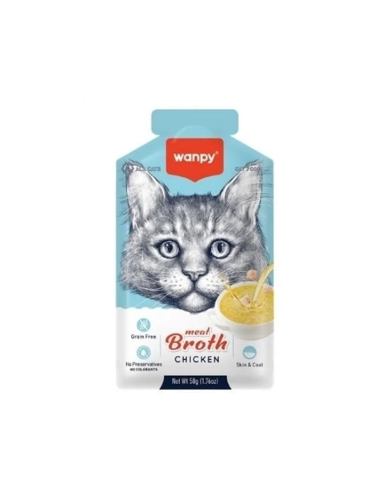 ÇOK SATAN Wanpy Tavuk Etli Tahılsız Kedi Çorbası 50 Gr