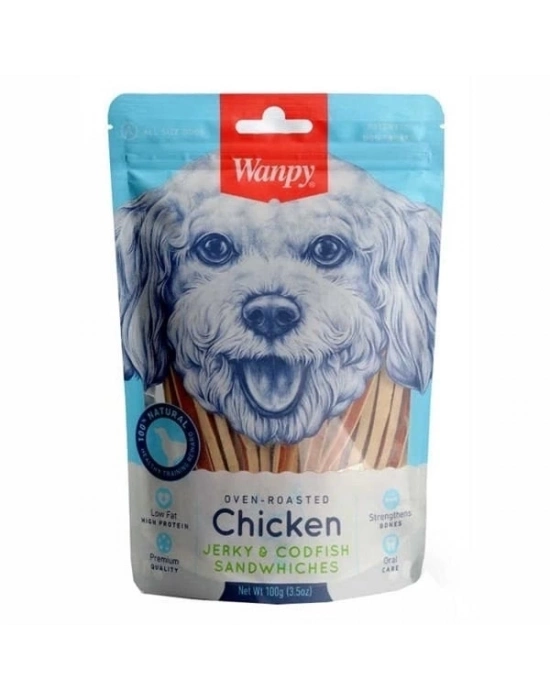 ÇOK SATAN Wanpy Tavuk ve Balıklı Sandwich Köpek Ödül Maması 100 Gr