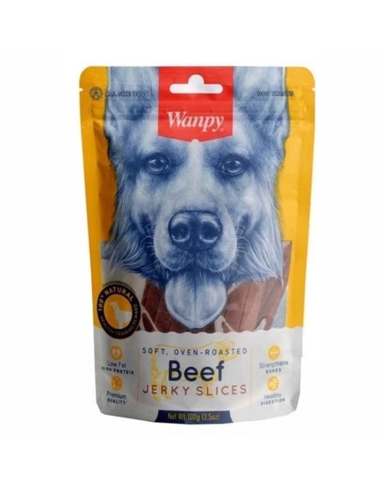 ÇOK SATAN Wanpy Yumuşak Sığır Eti Parçalı Köpek Ödül Maması 100 Gr