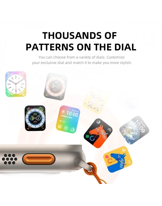 ÇOK SATAN Watch 8 Hw8 Ultra Adventure 2.02inc Siri Nfc Bluetooth Arama Ios Android Uyumlu Akıllı Saat