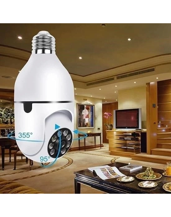 ÇOK SATAN WiFi 360 Panoramik Ampul Kamera Gece Görüş Ses Akıllı Hareket Algılayıcı