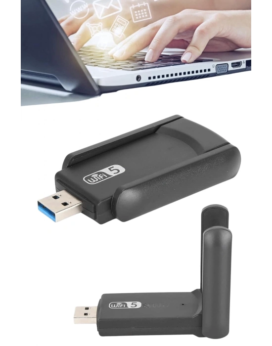 ÇOK SATAN Wifi Adaptörü Bt5.0 Wifi 2si Bir Arada Çift Bantlı Çift Anten