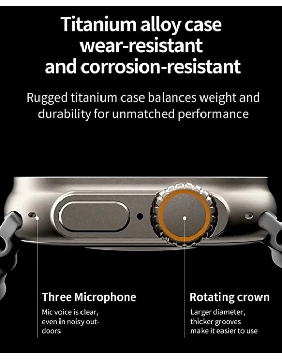 ÇOK SATAN Ws28 Ultra 49mm Siri Tansiyon Ateş Nabız Ölçer Akıllı Saat