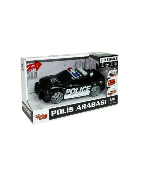 ÇOK SATAN WY620A-B 1:16 Sürtmeli Sesli Işıklı Polis Arabası