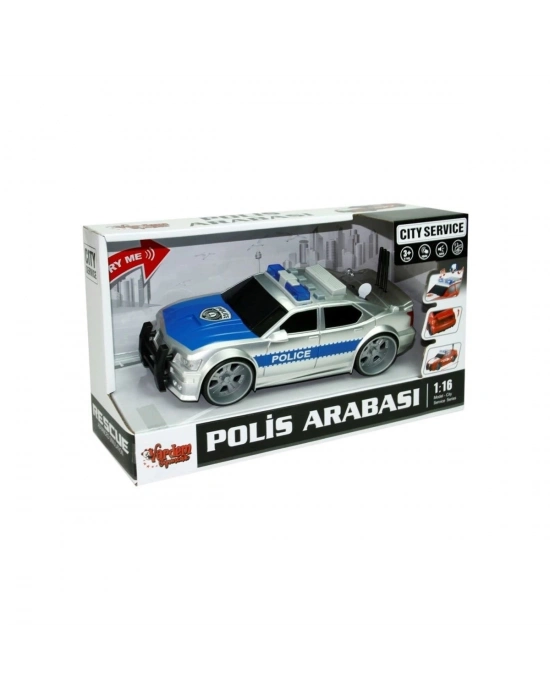 ÇOK SATAN WY620A-B 1:16 Sürtmeli Sesli Işıklı Polis Arabası