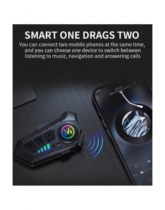 ÇOK SATAN Y10 Kask Kulaklık Bluetooth Motosiklet Kulaklık 5,3 Bluetooth Intercom Motorsiklet Kulaklık