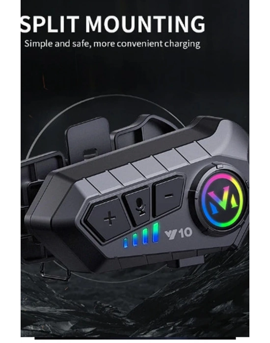ÇOK SATAN Y10 Kask Kulaklık Bluetooth Motosiklet Kulaklık 5,3 Bluetooth Intercom Motorsiklet Kulaklık