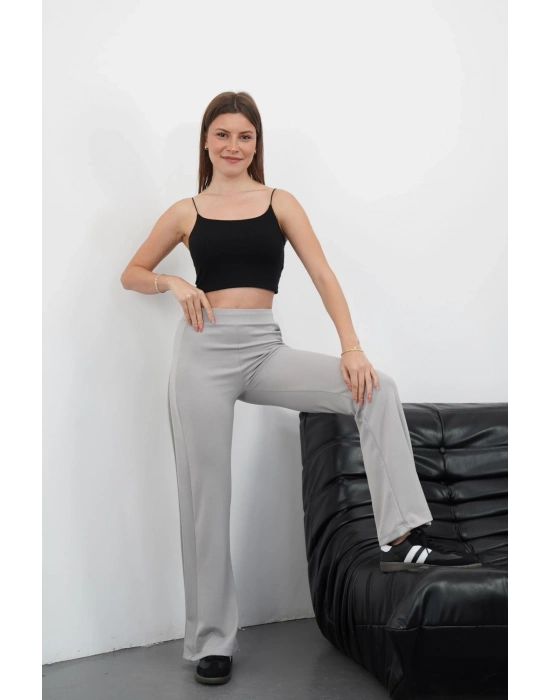 Yandan katlamalı pantolon Gri
