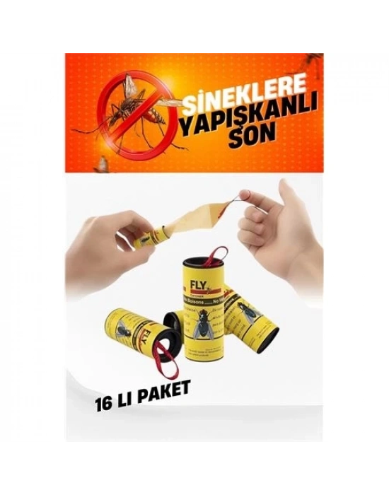 Yapışkanlı Sinek Şeridi Sinek Kapanı 16 ADET 721534
