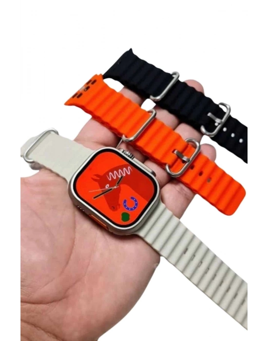 ÇOK SATAN Yeni Nesil 3 Kordonlu Kol Saati 49 MM Amoled Ekran Akıllı Saat
