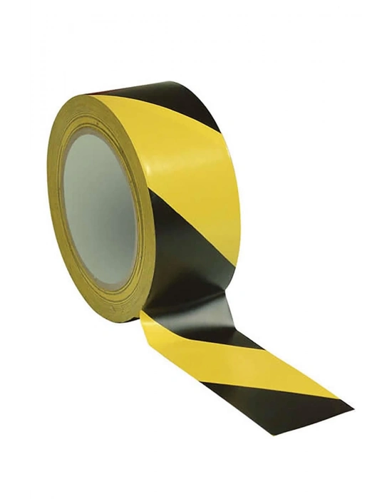 ® Yer İşaretleme Bandı Sarı Siyah 50 mm 30 Metre