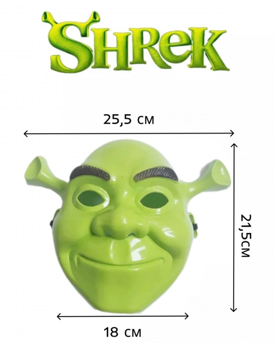 ÇOK SATAN Yeşil Shrek Maskesi 21x25 Cm