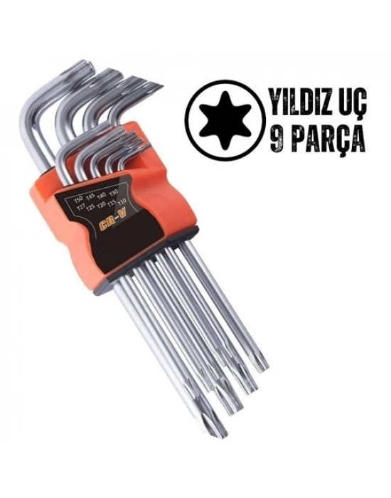 ÇOK SATAN Yıldız Torx Combination 9 Parça Alyan Seti