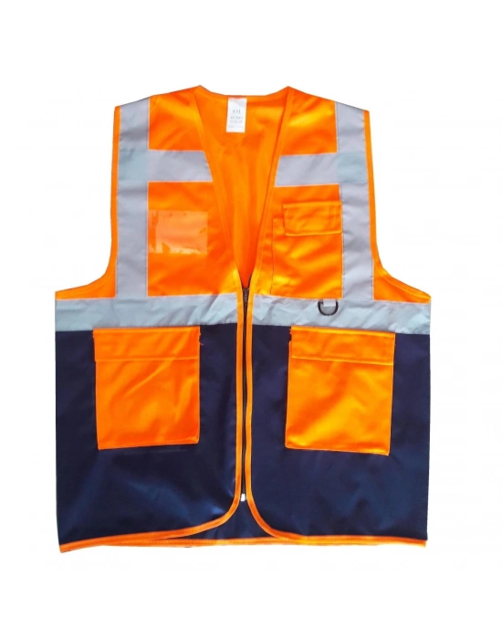 ® Yönetici İkaz Yeleği Turuncu/Lacivert  XXL Beden